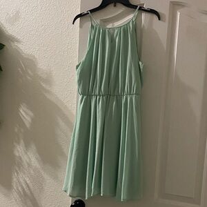 Chic Light Green Spaghetti Strap Dress